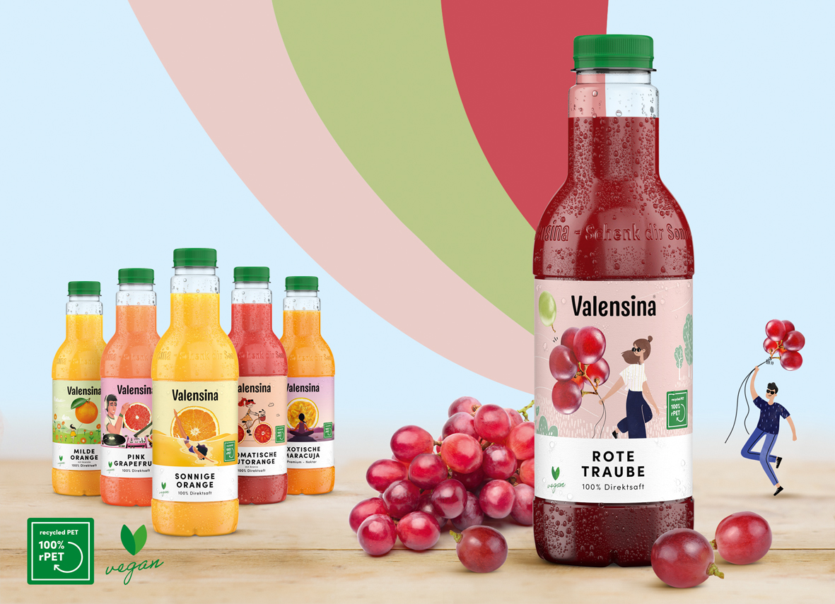 Erfrischend lieblich und einzigartig im Kühlregal:  Die neue „Rote Traube" aus der Valensina Cool Collection