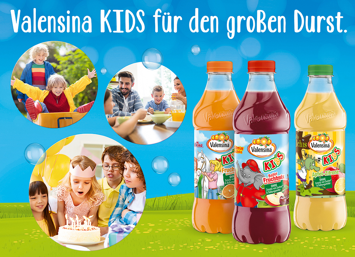 Trinkspaß garantiert: Valensina KIDS für den großen Durst