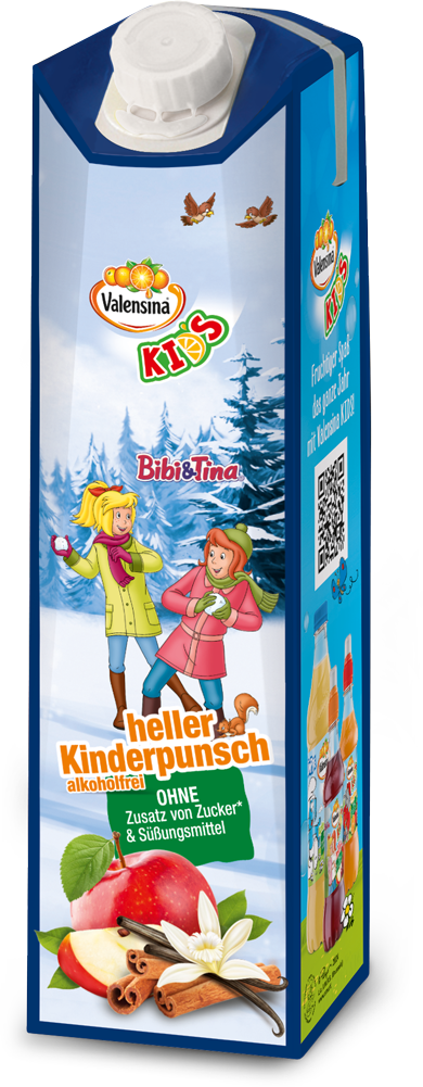 Valensina KIDS Kinderpunsch sorgt für winterlichen Trinkgenuss
