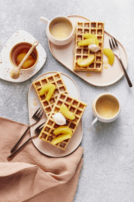 Apfel-Buttermilch-Waffeln Brüsseler Art