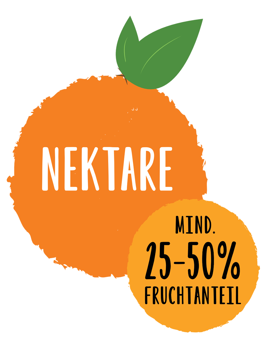 Nektare mit 25-50% Fruchtanteil