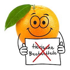 Orange mit Verbotsschild